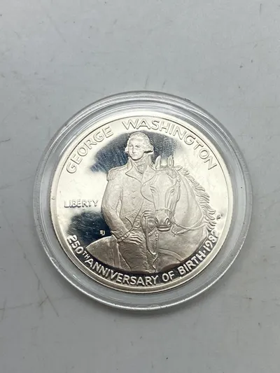 Original George Washington 250th Anniversary half dollar - 12.50 gram sølv