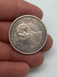 Original 2 kr Erindringsmønt 1906 - sølv (15 gram)