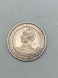 Original 2 kr Erindringsmønt 1906 - sølv (15 gram)