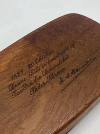 Sjælden æske lavet af teaktræ fra panserskibet Peder Skram 1829-1954