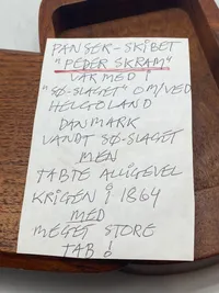 Sjælden æske lavet af teaktræ fra panserskibet Peder Skram 1829-1954