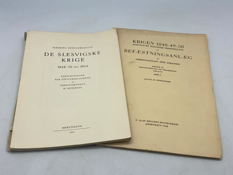 De slesvigske krige 1848-50, og deres befæstningsanlæg og stillinger