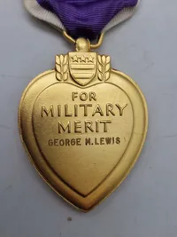 Originalt lot fra falden US soldat WW2 KIA 1 Lt George Milton Lewis (1920-1944) papirer medfølger ikke