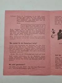 Original WW2 Panzerfaust instruktions seddel