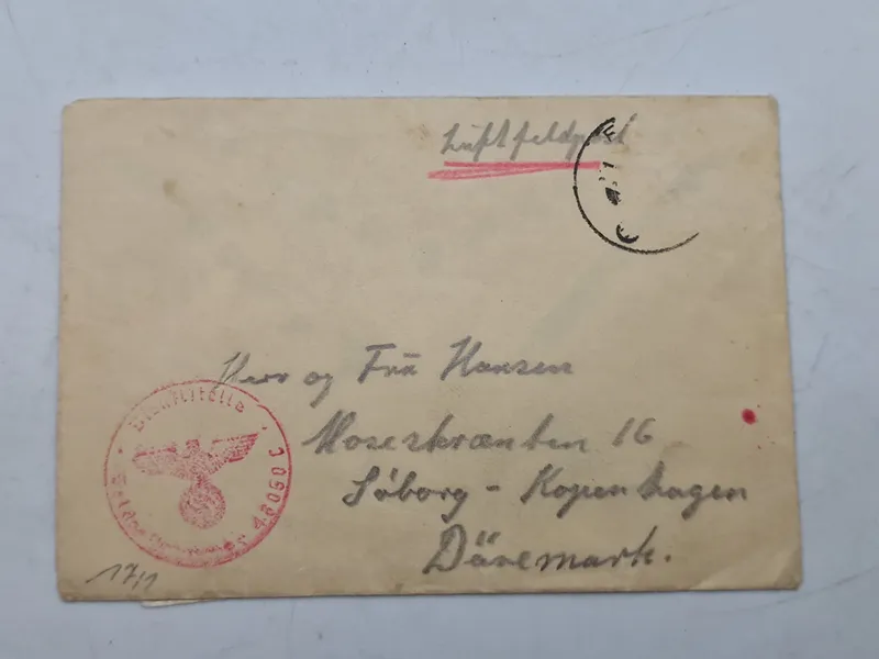 Originalt SS feltpost fra dansk frivillig WW2