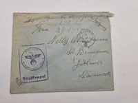 Originalt SS feltpost fra dansk frivillig WW2, censur