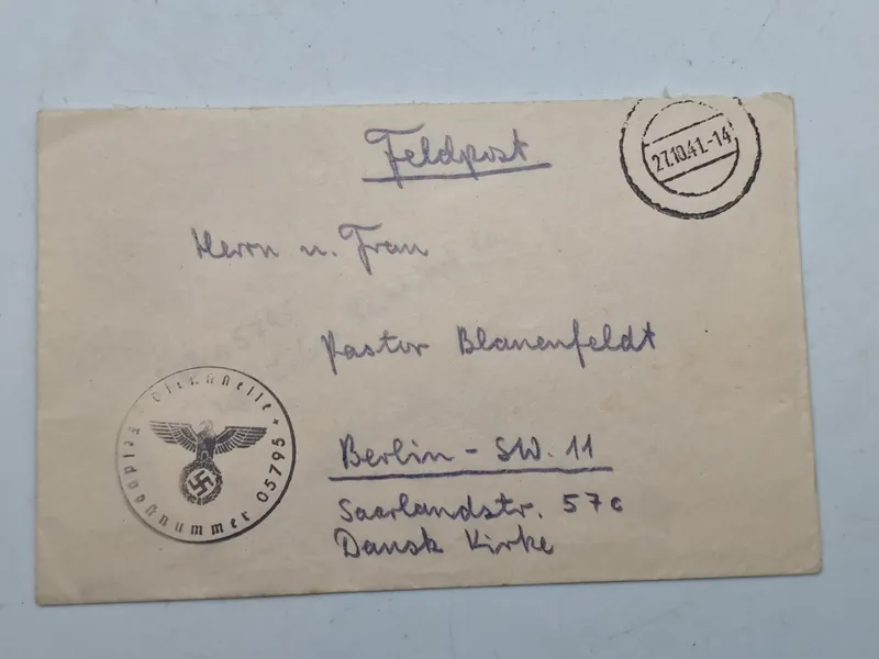 Originalt SS feltpost fra dansk frivillig WW2
