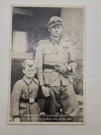 Originalt D.N.S.A.P. postkort med von Schalburg og søn