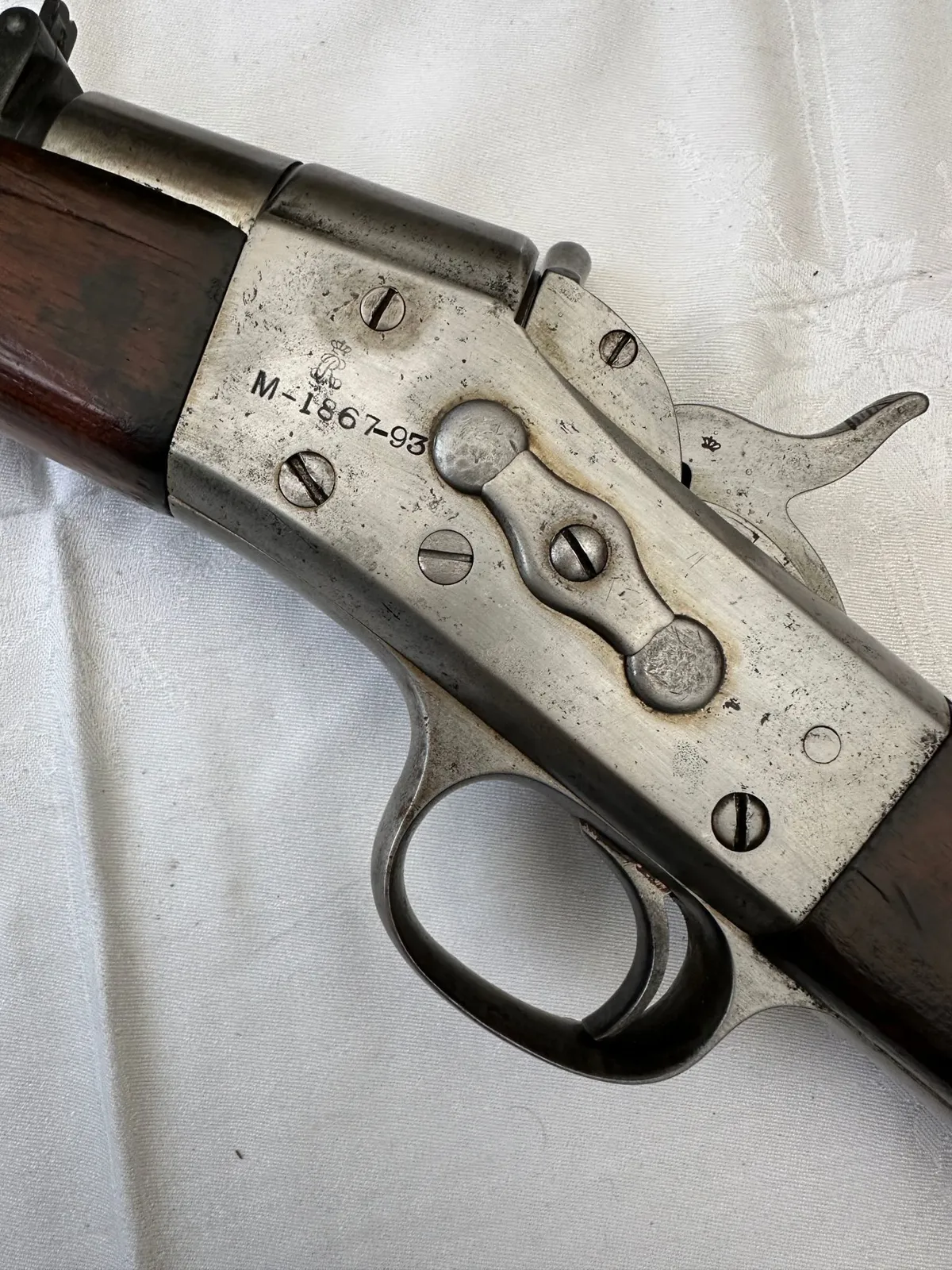 Flådens Remintongevær M 1869 / 93  serie nummer 398