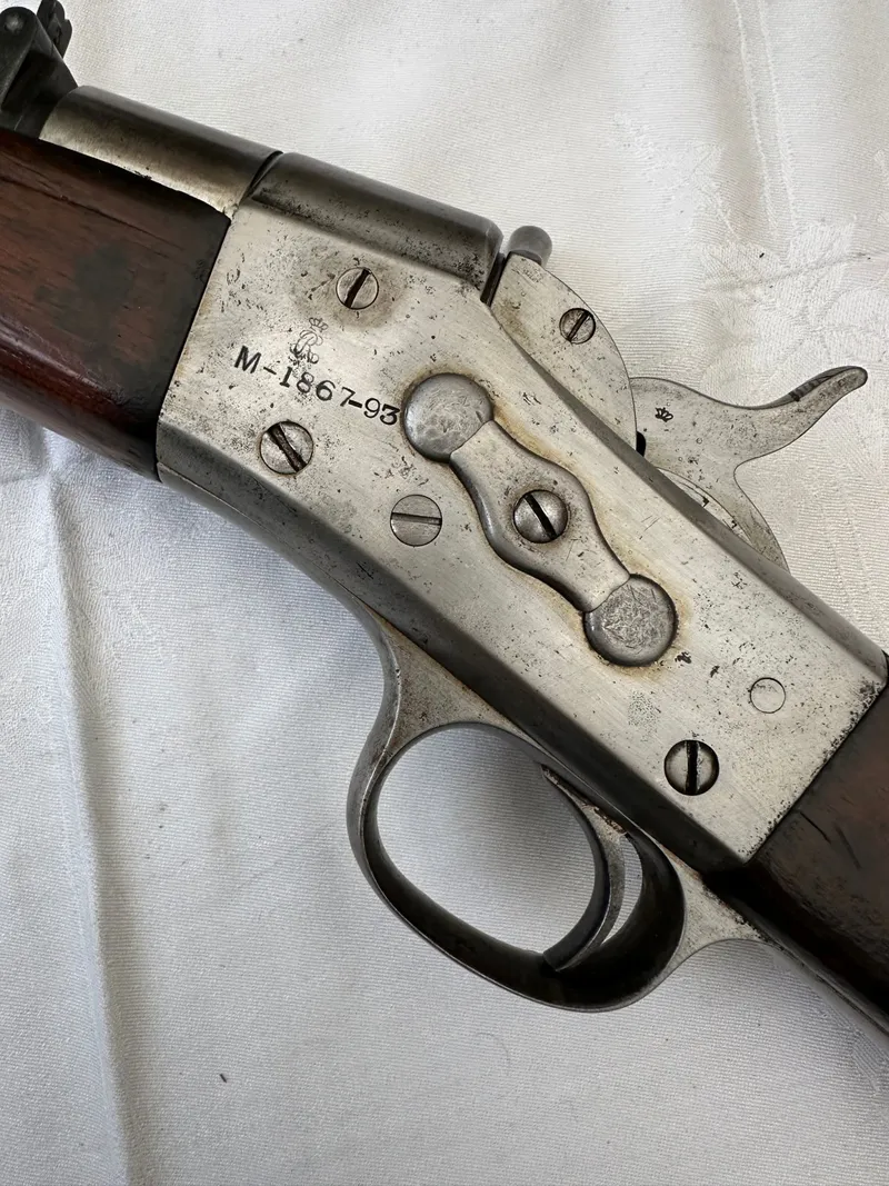 Flådens Remintongevær M 1869 / 93  serie nummer 398