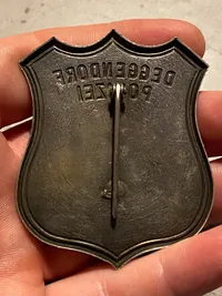 Originalt politiskilt fra Deggendorf Polizei - personligt skilt med nummer