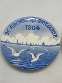 2 stk originale plaketter - Forenede bryggerier