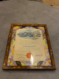 Originalt Inperium Neptuni Regi diplom - udstedt ifbm sejlads med M/S Birgitte Torm