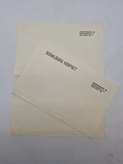 Originalt brevpapir fra Schalburgkorpset