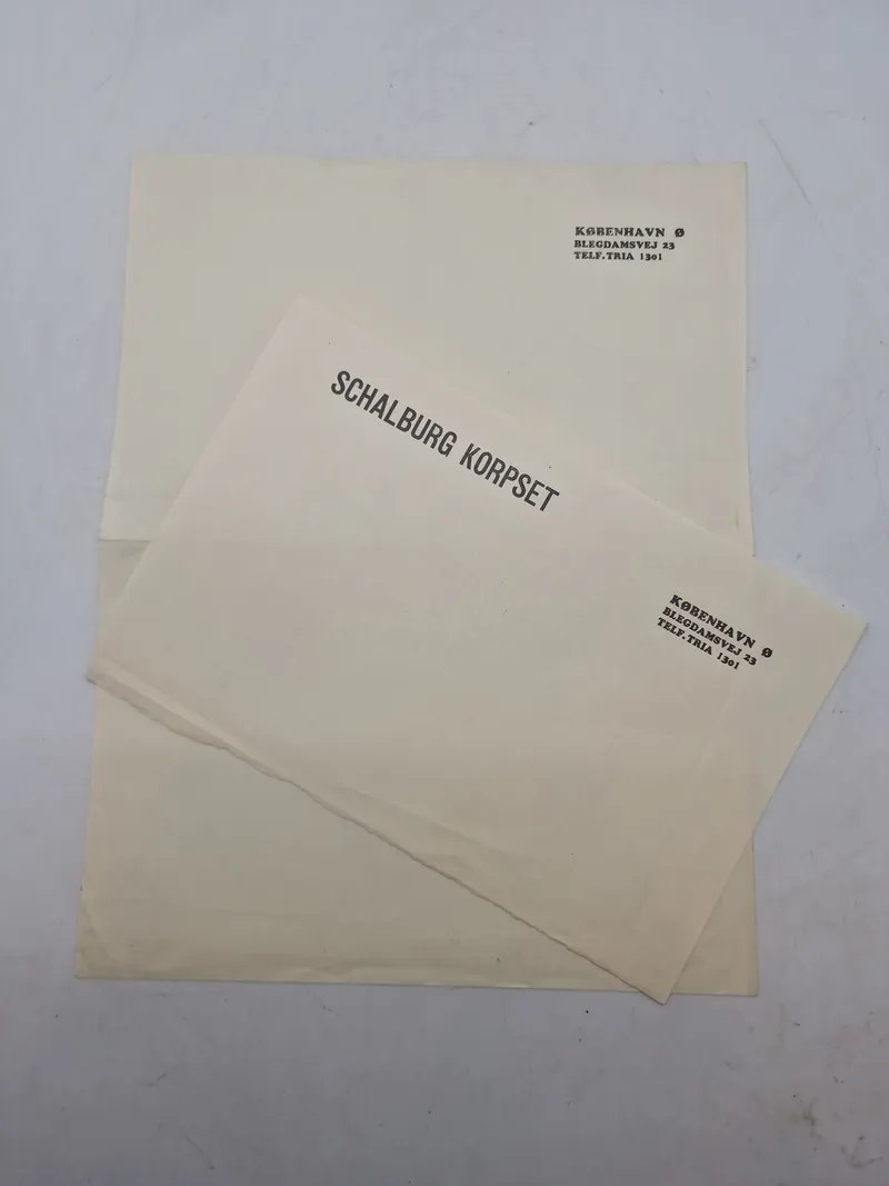 Originalt brevpapir fra Schalburgkorpset