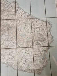Stort Militært kort over Bornholm fra 1938