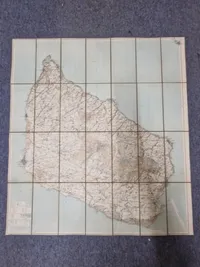 Stort Militært kort over Bornholm fra 1938