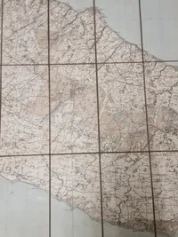 Stort Militært kort over Bornholm fra 1938