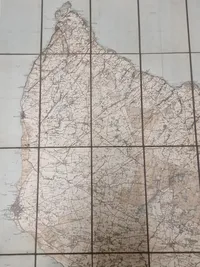 Stort Militært kort over Bornholm fra 1938