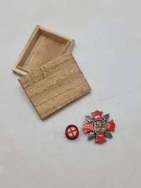 Originalt Japansk WW2 såret tegn i æske