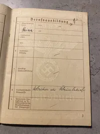 Original tysk Arbeitsbuch - tilhørende Gühnter Müller. Bogen er godt udfyldt