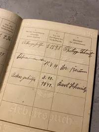 Original tysk Arbeitsbuch - tilhørende Gühnter Müller. Bogen er godt udfyldt