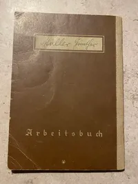 Original tysk Arbeitsbuch - tilhørende Gühnter Müller. Bogen er godt udfyldt