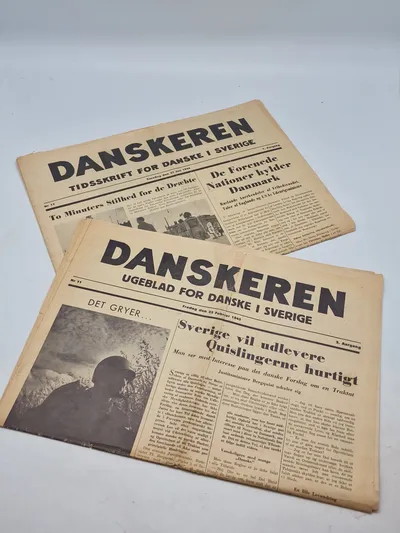 Originale aviser fra Den Danske brigade i Sverige