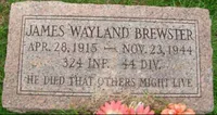 Originalt Purple Heart fra falden US soldat WW2: James Wayland Brewster 1915-1945