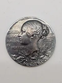 Original 1837-1897 Victoria Diamond Jubilee silver medallion with presentation box