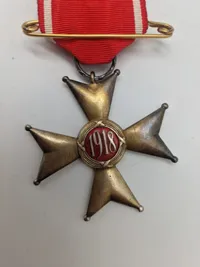 Originalt WW1 POLISH CROSS OF GOD AND PATRIA 1918