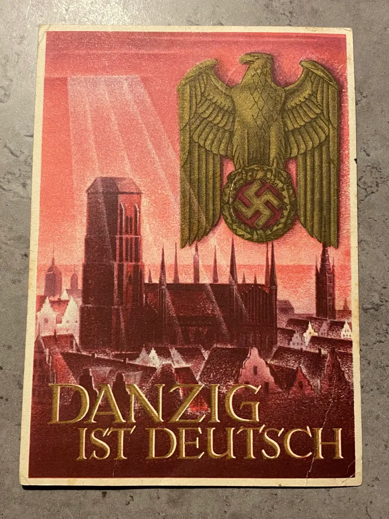 Originalt tysk ww2 postkort - sendt til Odense