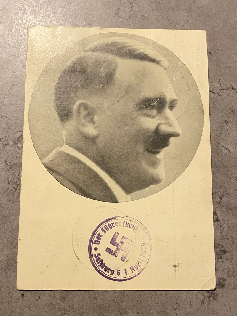 Originalt tysk Adolf Hitler postkort