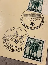 Originalt tysk Adolf Hitler postkort
