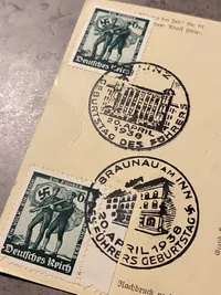 Originalt tysk Adolf Hitler postkort