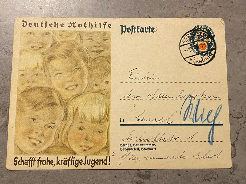Originalt tysk ww2 postkort