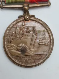 Original Engelsk navngiven Merchant navy WW1 medalje