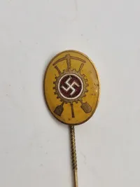 Originalt D.N.S.A.P mærke faggrupperne eneste kendte i gul emalje , ekstremt sjælden
