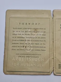 Original arbejdsbog fra Dansk tysklandsarbejder