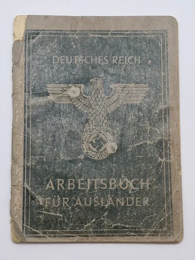 Original arbejdsbog fra Dansk tysklandsarbejder