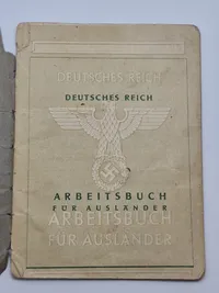 Original arbejdsbog fra Dansk tysklandsarbejder