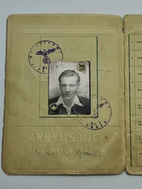 Original arbejdsbog fra Dansk tysklandsarbejder