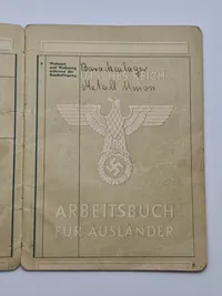 Original arbejdsbog fra Dansk tysklandsarbejder