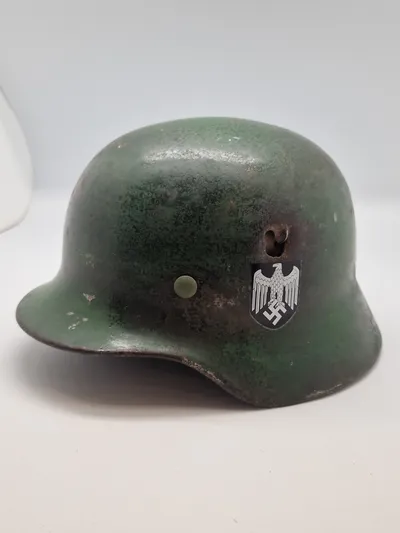 Tysk WW2 hjelm skal orignal resten restaureret