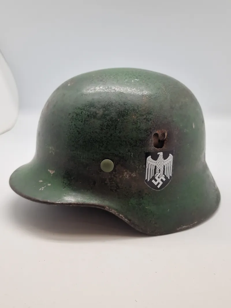 Tysk WW2 hjelm skal orignal resten restaureret