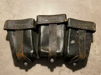 Original Kriegsmarine K98 taske - komplet med alle skillerum og remme - super stemplet bagpå
