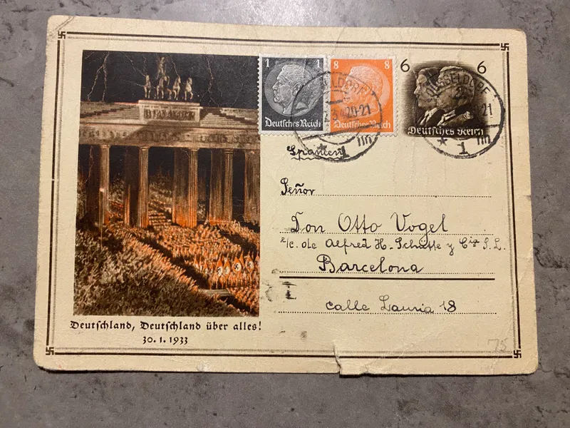 Originalt tysk ww2 brev sendt til Spanien