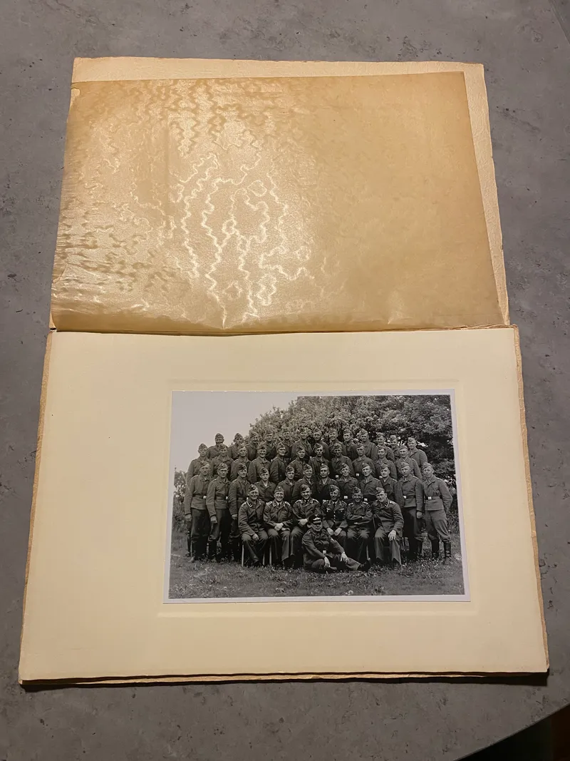 Originalt stort Luftwaffe hold foto - taget i dk