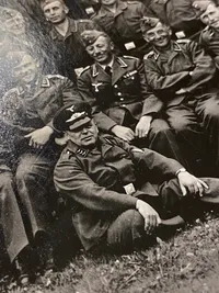 Originalt stort Luftwaffe hold foto - taget i dk