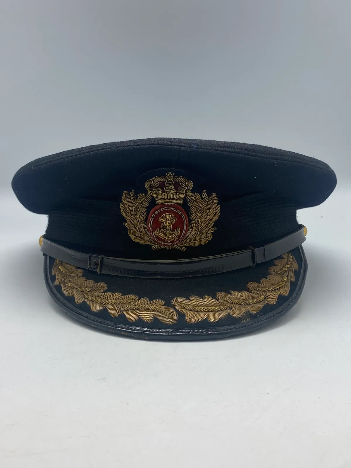 Original kasket fra søværnet (Orlogskaptajn)
